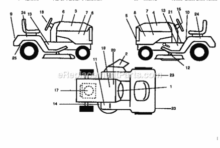 Page G Diagram and Parts List for 917258694  Craftsman Lawn Tractor