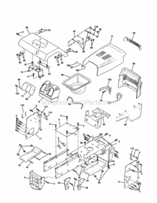 Page B Diagram and Parts List for 917258695  Craftsman Lawn Tractor