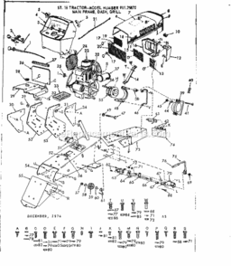 Page A Diagram and Parts List for 91725870  Craftsman Lawn Tractor