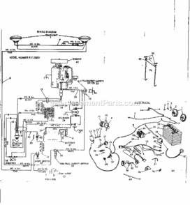 Page E Diagram and Parts List for 91725870  Craftsman Lawn Tractor