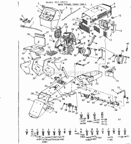 Page A Diagram and Parts List for 91725871  Craftsman Lawn Tractor
