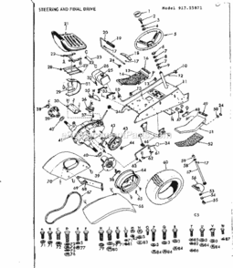 Page C Diagram and Parts List for 91725871  Craftsman Lawn Tractor