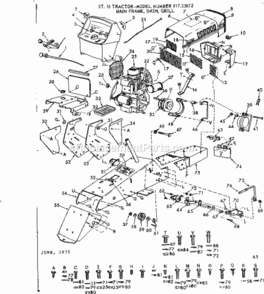 Page A Diagram and Parts List for 91725873  Craftsman Lawn Tractor