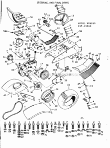 Page C Diagram and Parts List for 91725880  Craftsman Lawn Tractor