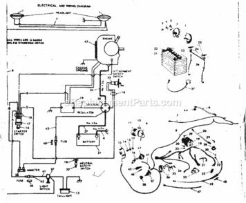 Page E Diagram and Parts List for 91725880  Craftsman Lawn Tractor