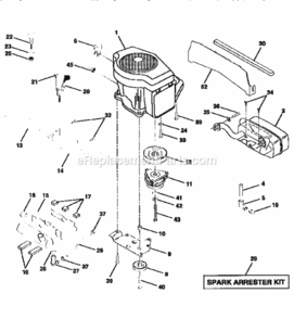 Page E Diagram and Parts List for 917258861  Craftsman Lawn Tractor