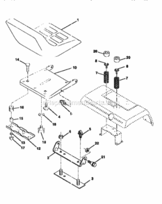Page F Diagram and Parts List for 917258861  Craftsman Lawn Tractor