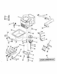 Page E Diagram and Parts List for 917258862  Craftsman Lawn Tractor