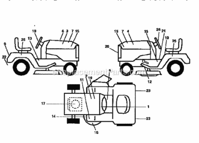Page I Diagram and Parts List for 917258871  Craftsman Lawn Tractor