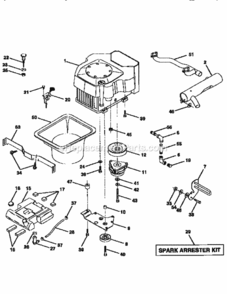 Page E Diagram and Parts List for 917258872  Craftsman Lawn Tractor