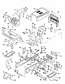 Page B Diagram and Parts List for 917258880  Craftsman Lawn Tractor