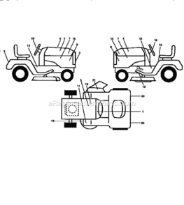 Page G Diagram and Parts List for 917258880  Craftsman Lawn Tractor