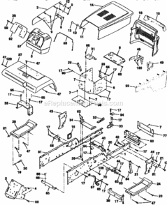 Page B Diagram and Parts List for 917258881  Craftsman Lawn Tractor