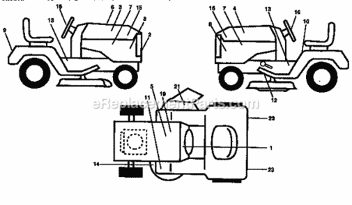 Page D Diagram and Parts List for 917258881  Craftsman Lawn Tractor
