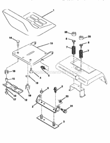 Page F Diagram and Parts List for 917258900  Craftsman Lawn Tractor