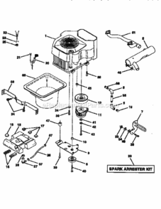 Page E Diagram and Parts List for 917258901  Craftsman Lawn Tractor