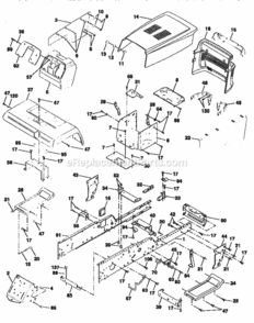 Page B Diagram and Parts List for 917258903  Craftsman Lawn Tractor