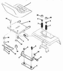 Page F Diagram and Parts List for 917258903  Craftsman Lawn Tractor