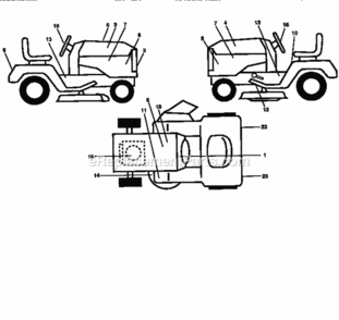 Page G Diagram and Parts List for 917258903  Craftsman Lawn Tractor