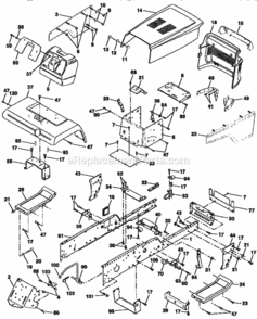 Part Location Diagram of 154995 Craftsman Hood Bracket Assembly
