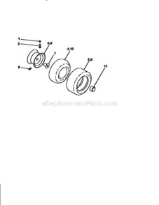 Wheels_And_Tires Diagram and Parts List for 917258910  Craftsman Lawn Tractor