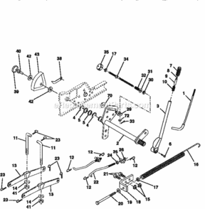 Lift_Assembly Diagram and Parts List for 917258910  Craftsman Lawn Tractor