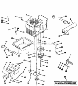 Page E Diagram and Parts List for 917258912  Craftsman Lawn Tractor
