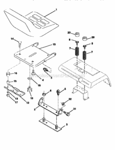 Page F Diagram and Parts List for 917258912  Craftsman Lawn Tractor