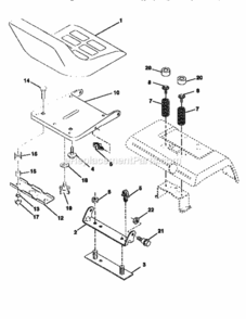 Page F Diagram and Parts List for 917258913  Craftsman Lawn Tractor