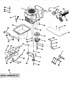 Page E Diagram and Parts List for 917258920  Craftsman Lawn Tractor