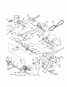Page C Diagram and Parts List for 917258922  Craftsman Lawn Tractor