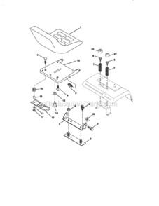 Page F Diagram and Parts List for 917258922  Craftsman Lawn Tractor