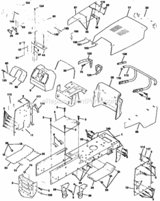 Page B Diagram and Parts List for 917258940  Craftsman Lawn Tractor