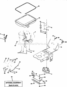 Page E Diagram and Parts List for 917258940  Craftsman Lawn Tractor