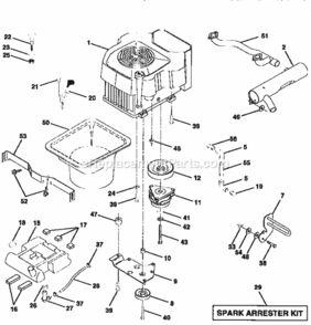Page E Diagram and Parts List for 917258960  Craftsman Lawn Tractor