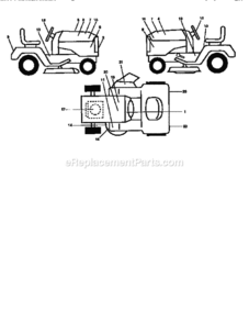 Page H Diagram and Parts List for 917258960  Craftsman Lawn Tractor