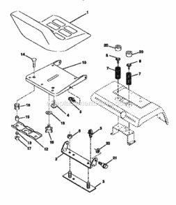 Page F Diagram and Parts List for 917258961  Craftsman Lawn Tractor