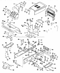 Page B Diagram and Parts List for 917258962  Craftsman Lawn Tractor