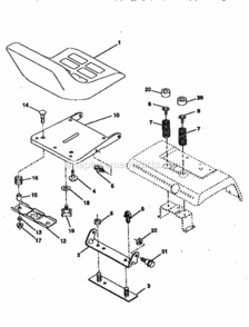 Page F Diagram and Parts List for 917258970  Craftsman Lawn Tractor