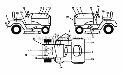 Page I Diagram and Parts List for 917258971  Craftsman Lawn Tractor