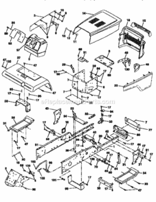 Page B Diagram and Parts List for 917258972  Craftsman Lawn Tractor
