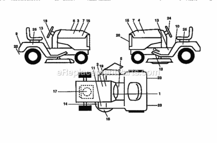 Page J Diagram and Parts List for 917258973  Craftsman Lawn Tractor
