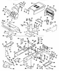 Page B Diagram and Parts List for 917258973  Craftsman Lawn Tractor
