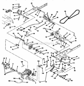 Page C Diagram and Parts List for 917258973  Craftsman Lawn Tractor