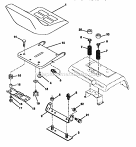 Page F Diagram and Parts List for 917258973  Craftsman Lawn Tractor
