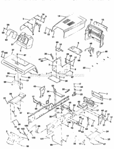 Page B Diagram and Parts List for 917258990  Craftsman Lawn Tractor