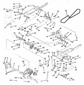 Page C Diagram and Parts List for 917258990  Craftsman Lawn Tractor