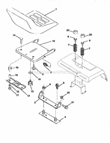 Page F Diagram and Parts List for 917258990  Craftsman Lawn Tractor