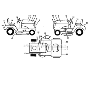 Page I Diagram and Parts List for 917258990  Craftsman Lawn Tractor