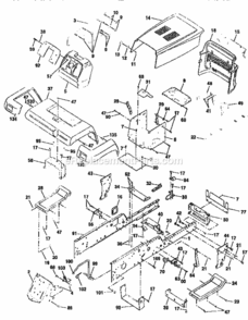 Page B Diagram and Parts List for 917259010  Craftsman Lawn Tractor